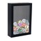 5x7 Top Loading Shadow Box Frame with HD Glass,Wood Display Case with Slot,1.25 inches Interior Depth,Ideal for Wine Bottle Caps,Tickets,Shells,Stamps and More,Black